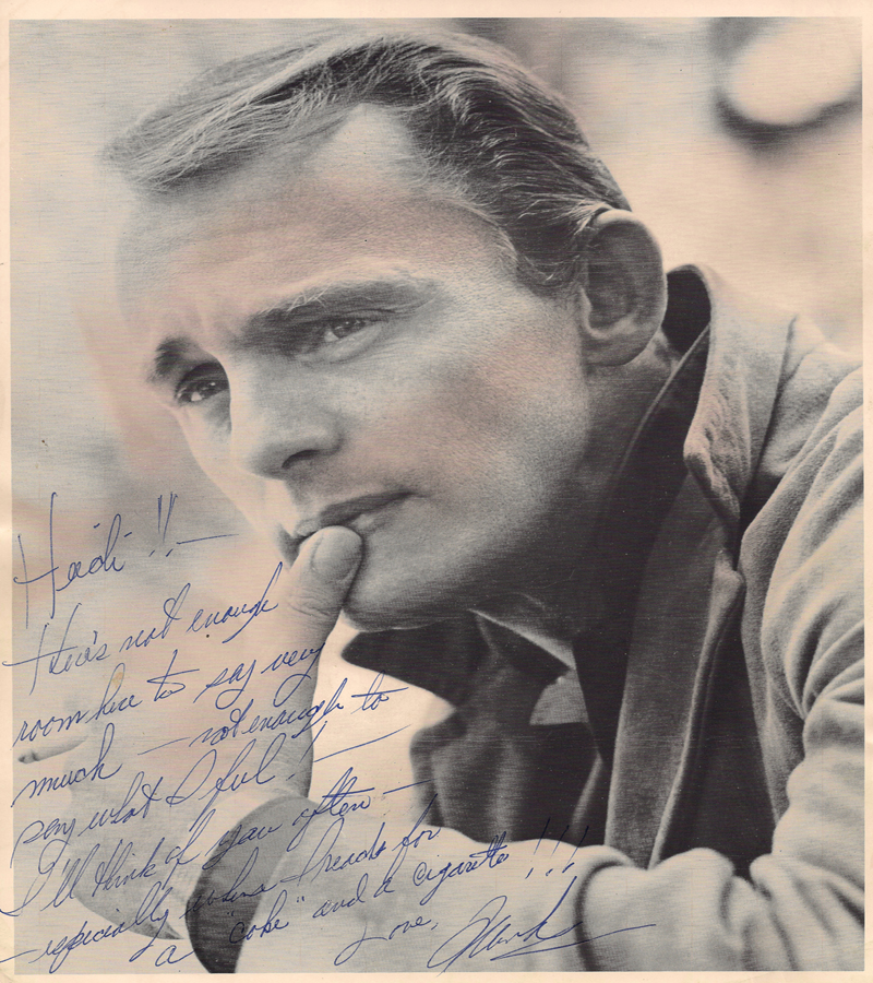 A note from Frank Gorshin. He was a rumored boyfriend of Heidi.
